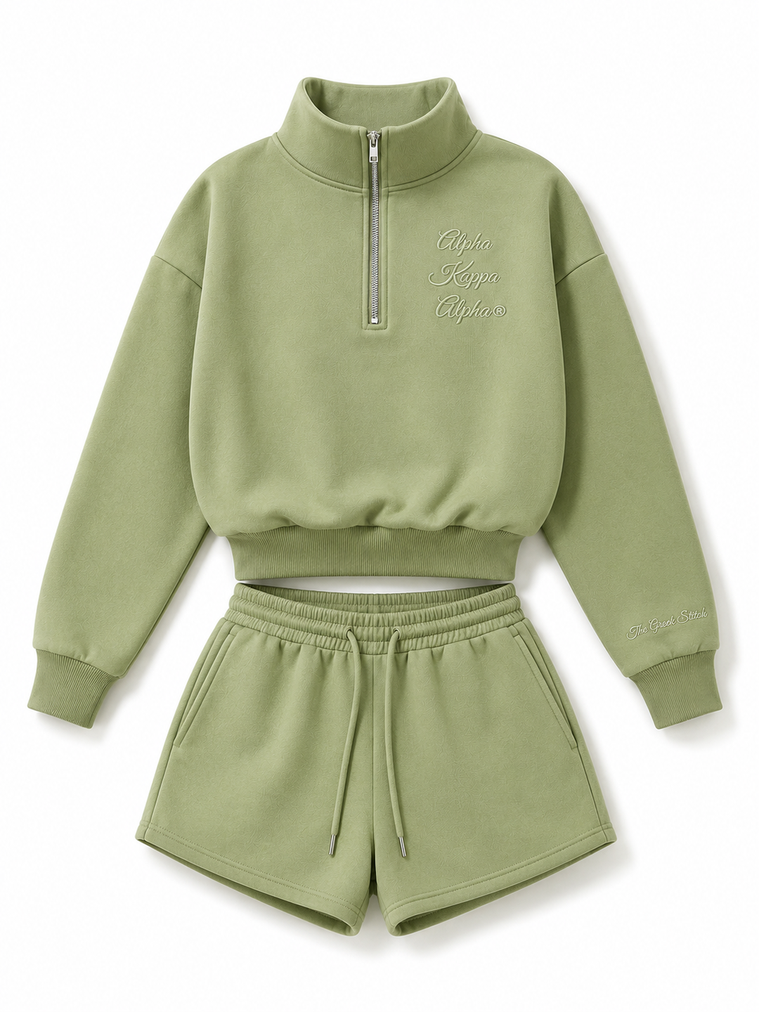Alpha Kappa Alpha Quarter Zip Short Set